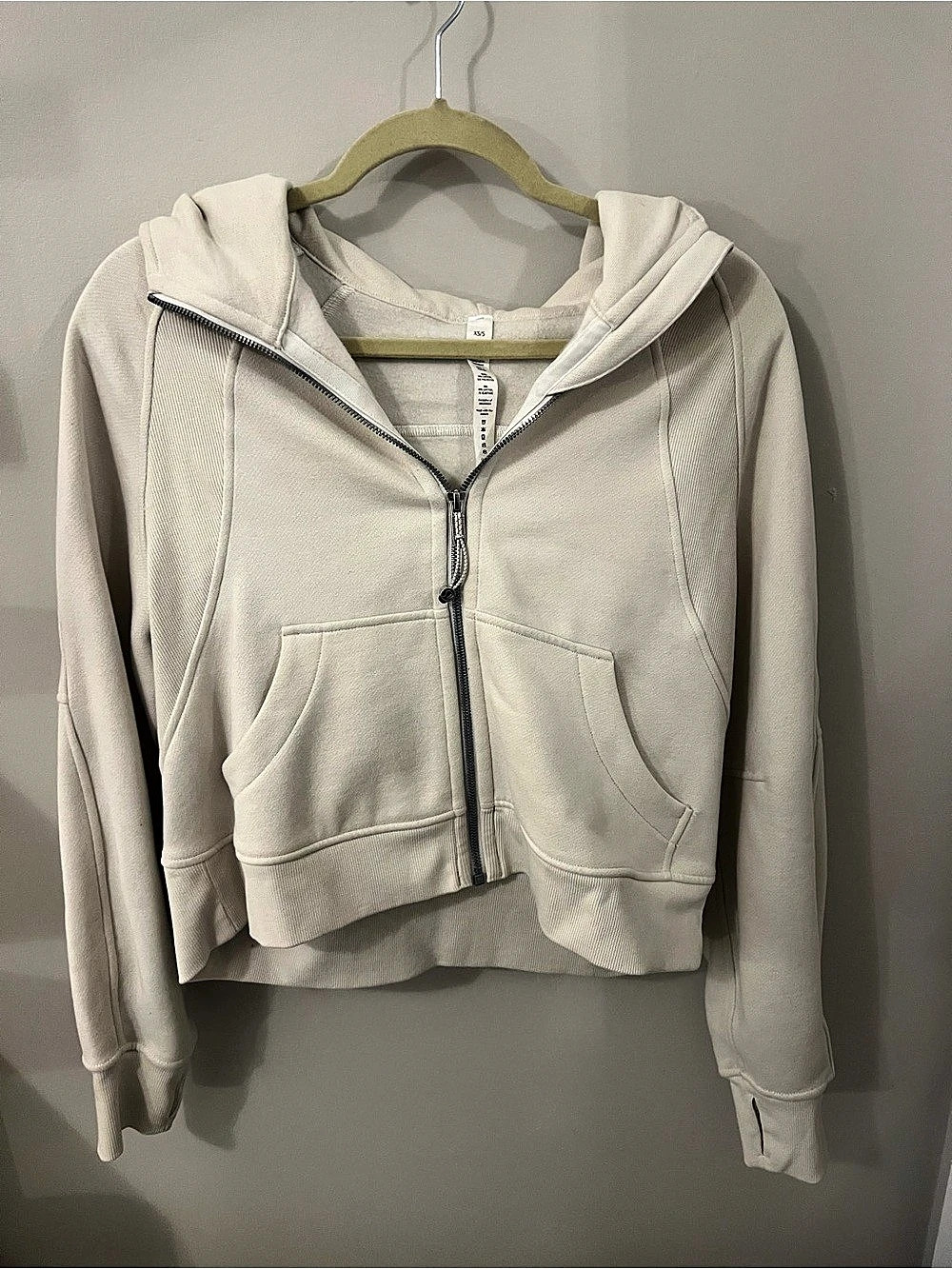 lululemon Scuba Oversized Full-Zip Hoodie Cream XS/S